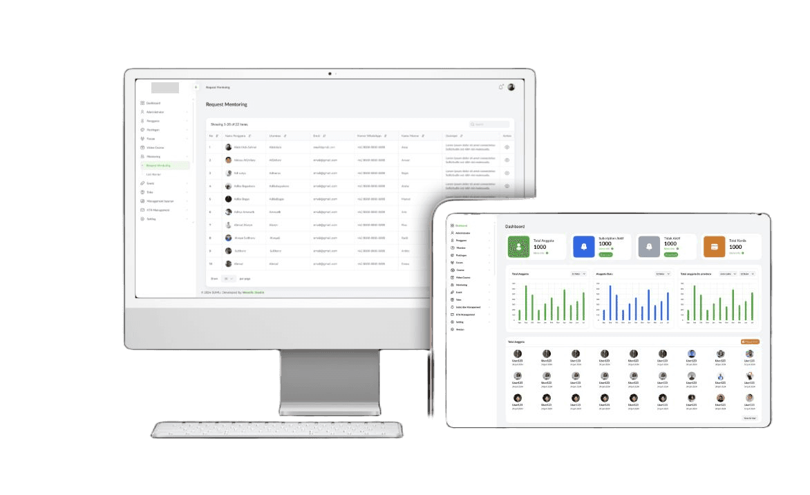 Dashboard Admin Platform Komunitas dan Bisnis